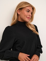 Kaffe Ditte Smock Neck Long Sleeve Blouse - Image 4 of 6