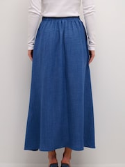 Kaffe Ellen Elastic Waist Pocket Maxi Skirt - Image 2 of 6