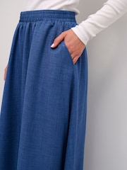 Kaffe Ellen Elastic Waist Pocket Maxi Skirt - Image 3 of 6
