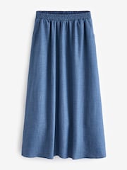 Kaffe Ellen Elastic Waist Pocket Maxi Skirt - Image 4 of 6