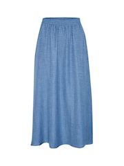 Kaffe Ellen Elastic Waist Pocket Maxi Skirt - Image 5 of 6
