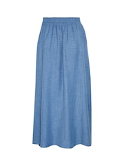 Kaffe Ellen Elastic Waist Pocket Maxi Skirt - Image 6 of 6