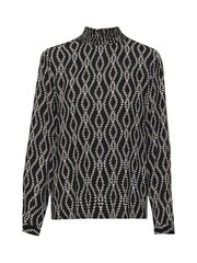 Kaffe Ronja High Neck Long Sleeve Black Blouse - Image 5 of 6