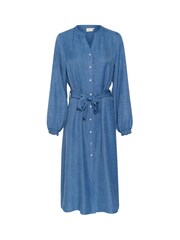 Kaffe Ellen Long Sleeve Belted Shirt Dress - Image 4 of 5