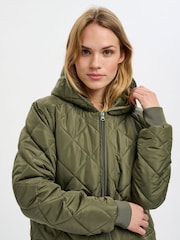 Kaffe Tilla Hooded Long Sleeve Quilted Coat - Image 4 of 6