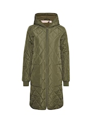Kaffe Tilla Hooded Long Sleeve Quilted Coat - Image 5 of 6