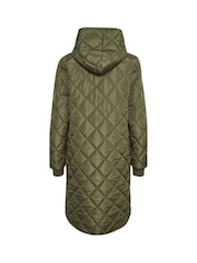 Kaffe Tilla Hooded Long Sleeve Quilted Coat - Image 6 of 6