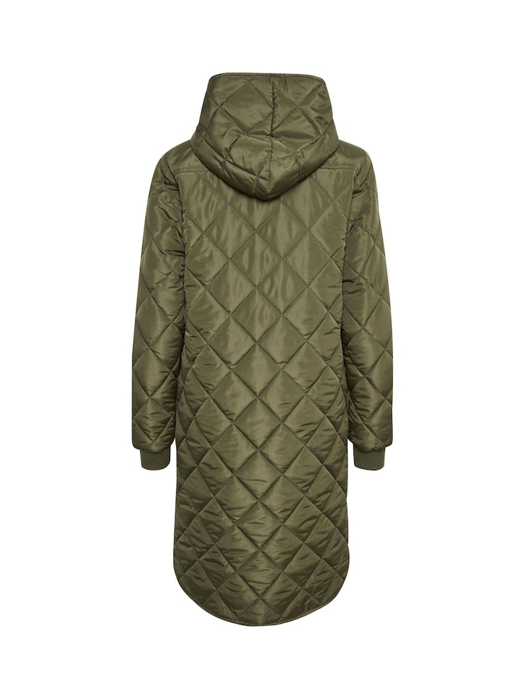 Kaffe Tilla Hooded Long Sleeve Quilted Coat - Image 6 of 6