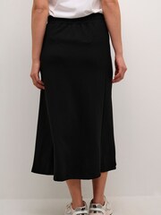 Kaffe Frederikke Jersey A-Line Midi Black Skirt - Image 2 of 5