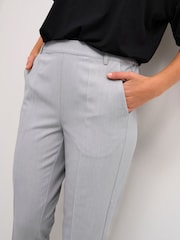 Kaffe Kasakura HW Cropped Relaxed Fit High Waist Length Regular Leg Trousers - Image 4 of 6