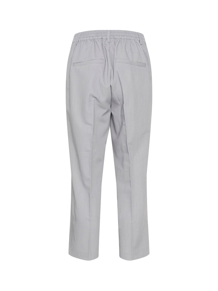 Kaffe Kasakura HW Cropped Relaxed Fit High Waist Length Regular Leg Trousers - Image 6 of 6
