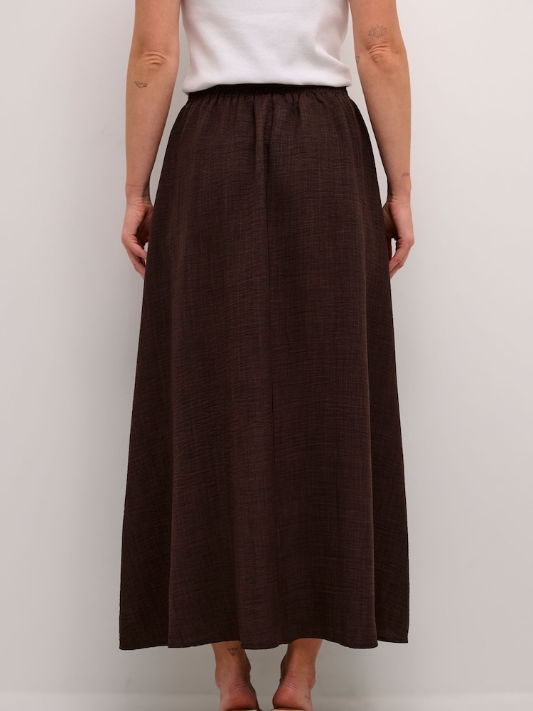Kaffe Ellen Elastic Waist Pocket Maxi Skirt - Image 2 of 5