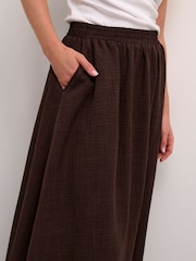 Kaffe Ellen Elastic Waist Pocket Maxi Skirt - Image 3 of 5