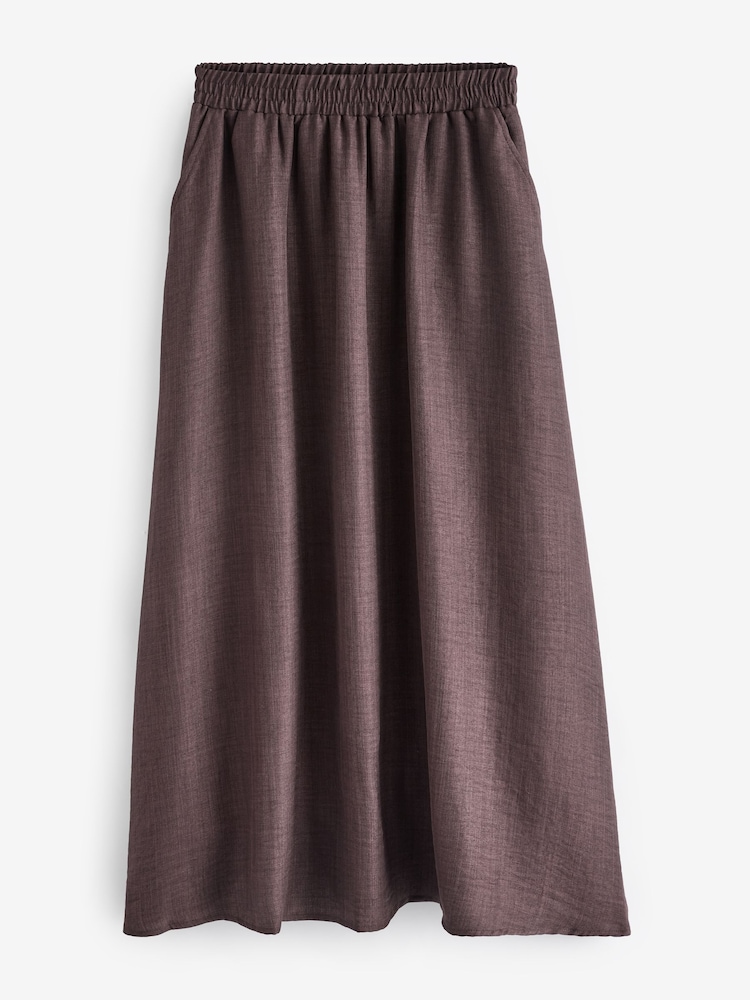 Kaffe Ellen Elastic Waist Pocket Maxi Skirt - Image 5 of 5