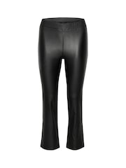 Kaffe KAada Cropped Elastic Waist Black Jeggings - Image 5 of 6