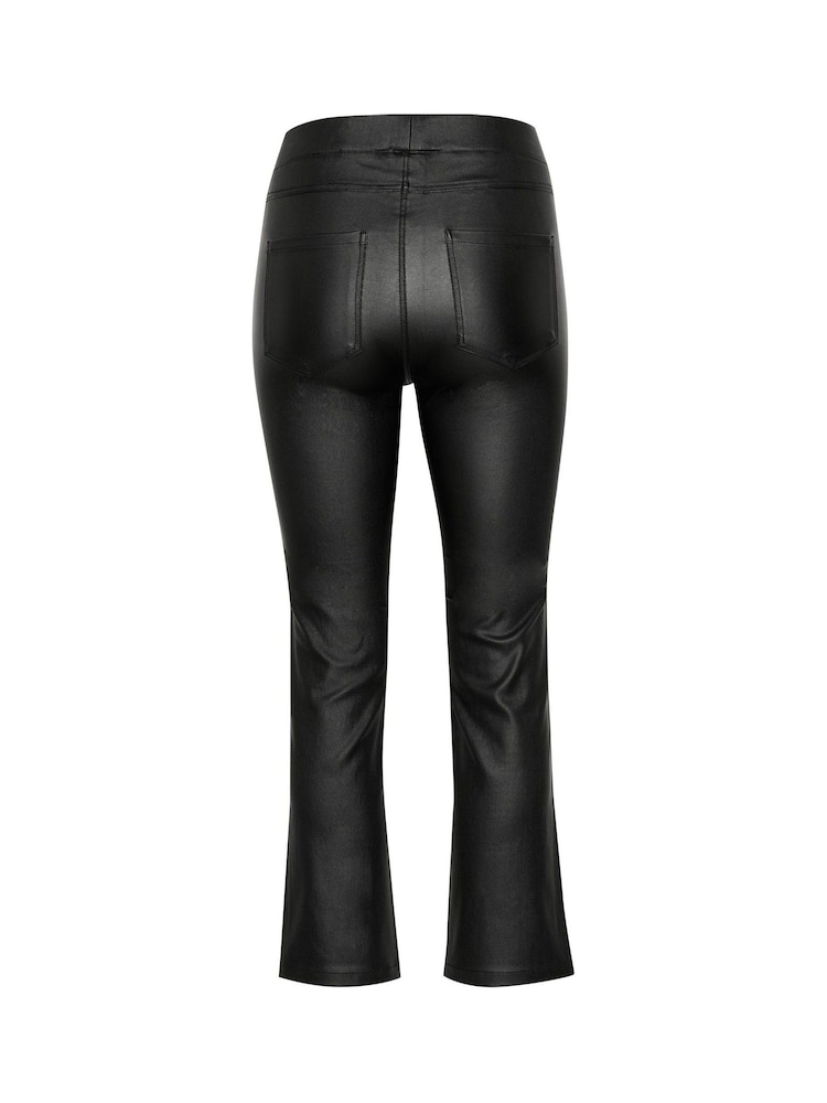 Kaffe KAada Cropped Elastic Waist Black Jeggings - Image 6 of 6