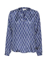 Kaffe Olan V-Notch Neck Long Sleeve Blouse - Image 5 of 6
