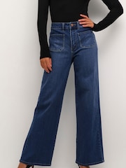 Kaffe Blue Karla Flared Jeans - Image 1 of 5