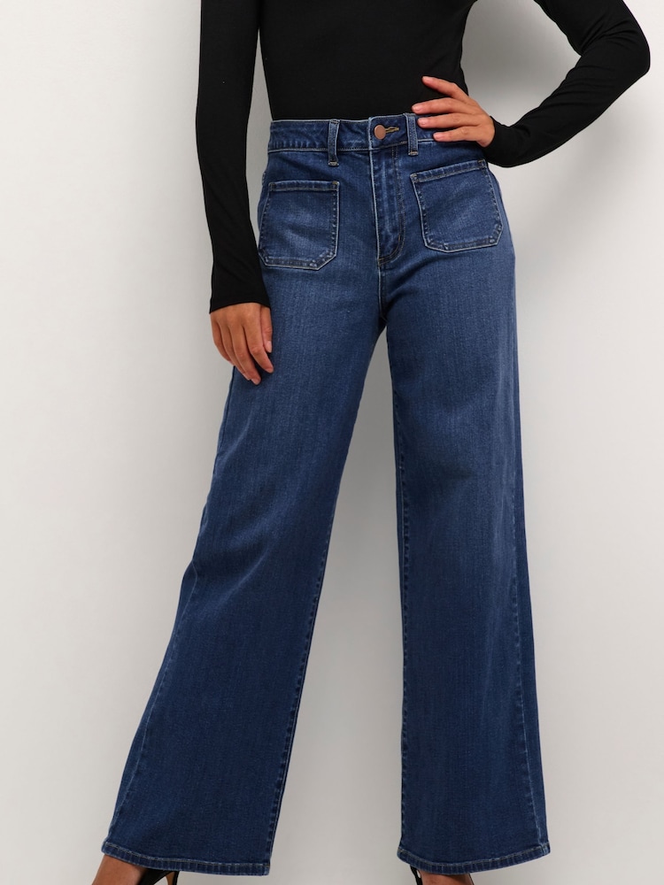 Kaffe Blue Karla Flared Jeans - Image 1 of 5