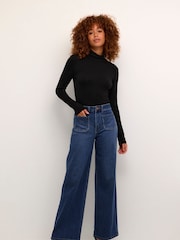 Kaffe Blue Karla Flared Jeans - Image 3 of 5