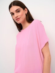 Kaffe Amber Round Neck Short Sleeve Blouse - Image 4 of 6