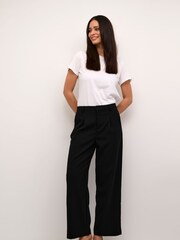 Kaffe Merle Wide Legs Midrise Waist Black Trousers - Image 3 of 6