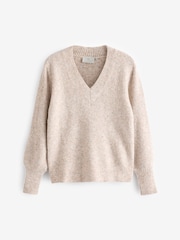 Kaffe Regular Fit Merana V-Neck Pullover Jumper - Image 5 of 7