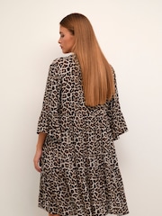 Kaffe Casual Fit Grey Isolde 3/4 Sleeve Dress - Image 2 of 6