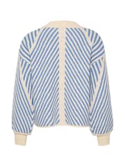 Kaffe Vera Striped Pattern Knitted Pull-Over Jumper - Image 6 of 6