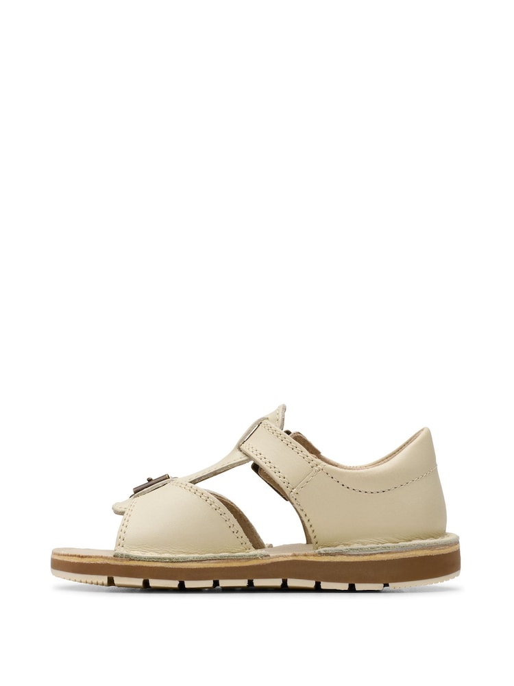 Clarks Natural Standard Fit (F) Leather Playsun Reef  T. Sandals - Image 2 of 7