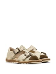 Clarks Natural Standard Fit (F) Leather Playsun Reef  T. Sandals - Image 4 of 7