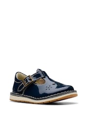 Clarks Blue Standard Fit (F) Patent Joyful Skip Toddler Shoes - Image 3 of 7
