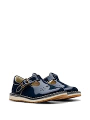 Clarks Blue Standard Fit (F) Patent Joyful Skip Toddler Shoes - Image 4 of 7