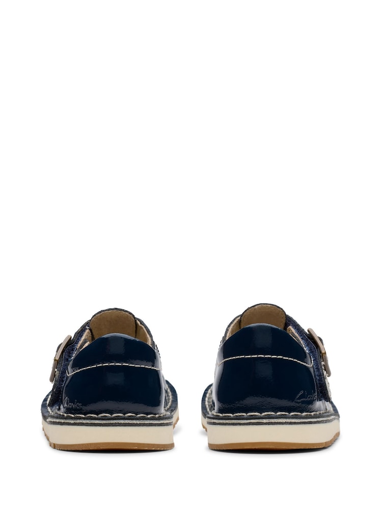 Clarks Blue Standard Fit (F) Patent Joyful Skip Toddler Shoes - Image 5 of 7