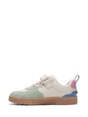 Clarks White Standard Fit (F) Oslo Vibe Toddler Shoes - Image 2 of 7
