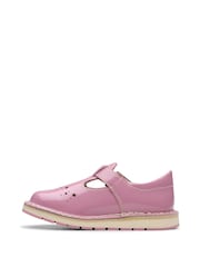 Clarks Pink Standard Fit (F) Patent Joyful Skip Toddler Shoes - Image 2 of 7