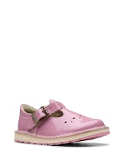 Clarks Pink Standard Fit (F) Patent Joyful Skip Toddler Shoes - Image 3 of 7