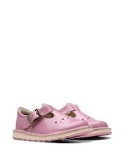 Clarks Pink Standard Fit (F) Patent Joyful Skip Toddler Shoes - Image 4 of 7