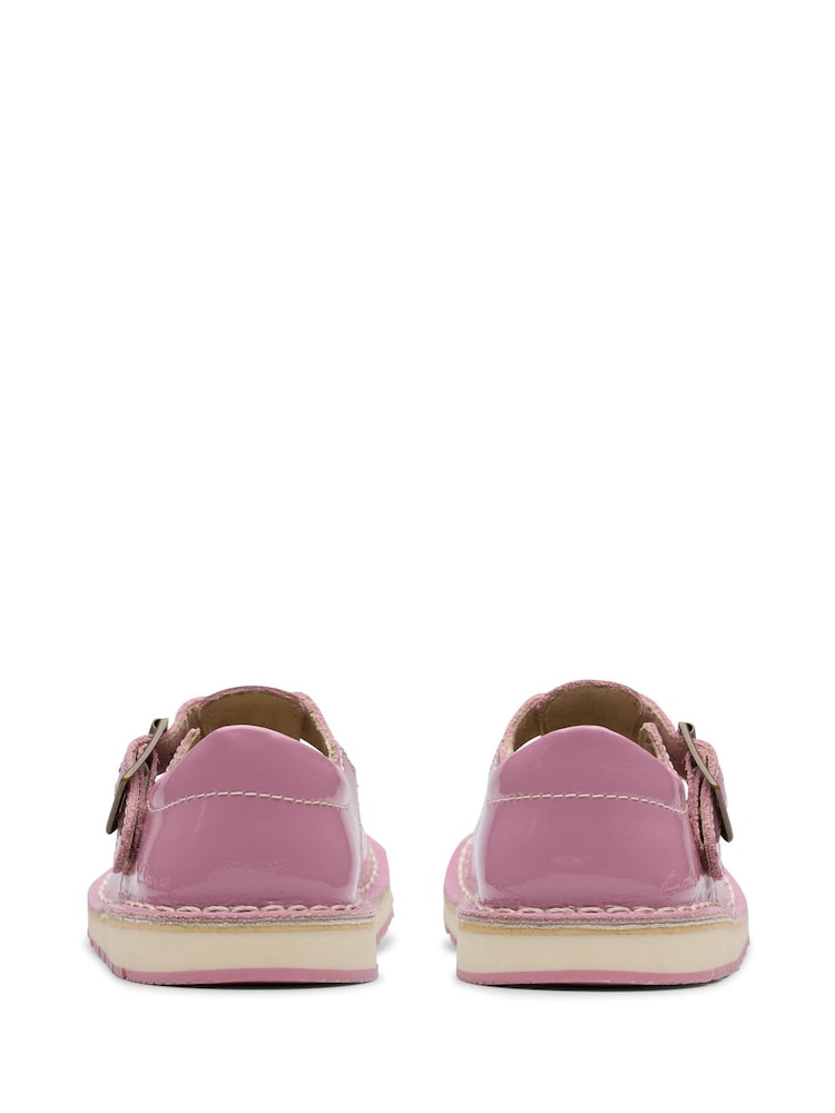 Clarks Pink Standard Fit (F) Patent Joyful Skip Toddler Shoes - Image 5 of 7