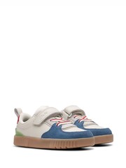Clarks White Oslo Vibe Toddler Shoes - Image 4 of 7