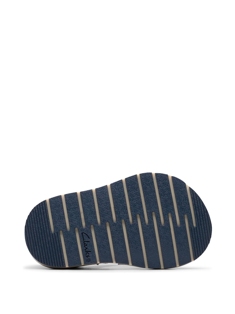 Clarks Blue Standard Fit (F) Leather Playsun Reef  T. Sandals - Image 7 of 7