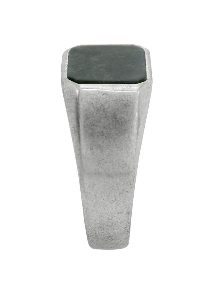 AllSaints Black Mens Onyx Sterling Silver Tone Signet Ring - Image 3 of 3