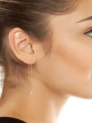 AllSaints Gold Tone Stone Threader Earrings - Image 3 of 3