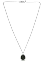 AllSaints Black Mens Jade Pendant Sterling Necklace - Image 1 of 3