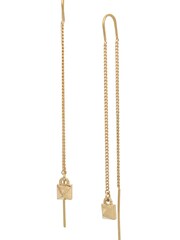 AllSaints Gold Tone Pyramid Threader Earrings - Image 1 of 3