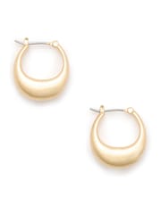 AllSaints Gold Tone Sculpted Tube Hoop Earrings - Image 1 of 4