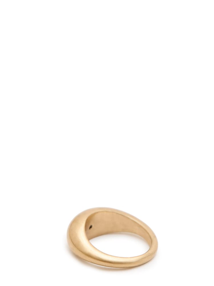 AllSaints Gold Tone Signature Chunky Band Ring - Image 2 of 4