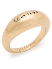 AllSaints Gold Tone Signature Chunky Band Ring - Image 3 of 4
