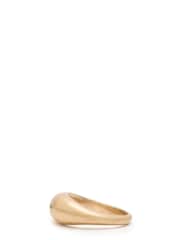 AllSaints Gold Tone Signature Chunky Band Ring - Image 4 of 4
