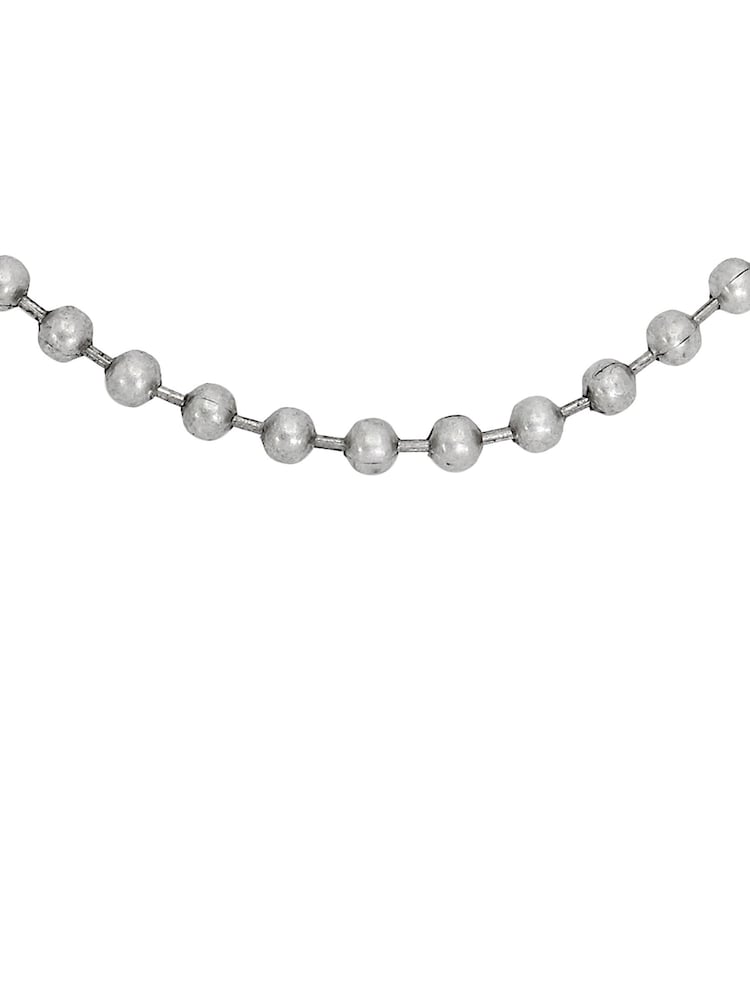 AllSaints Silver Tone Mens Ball Chain Necklace - Image 3 of 3